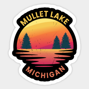 mullett lake michigan sunset Sticker